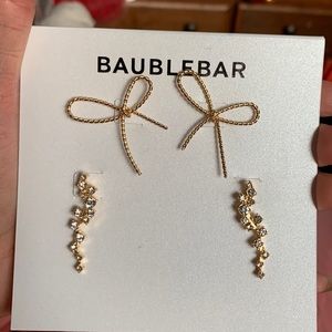 Baublebar earrings set 18k gold plated